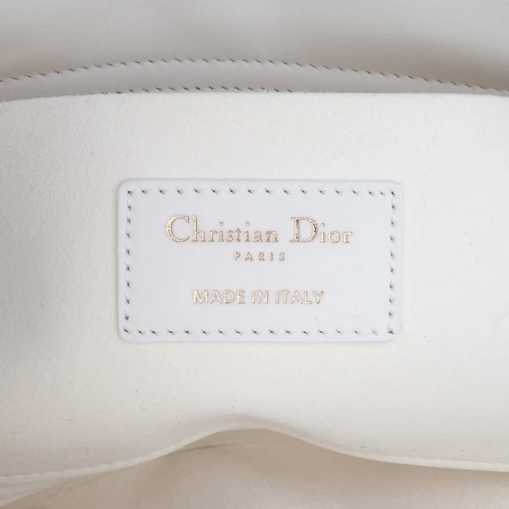 Dior Medium Technical Fabric Macrocannage Lady D Joy White Good - Box View