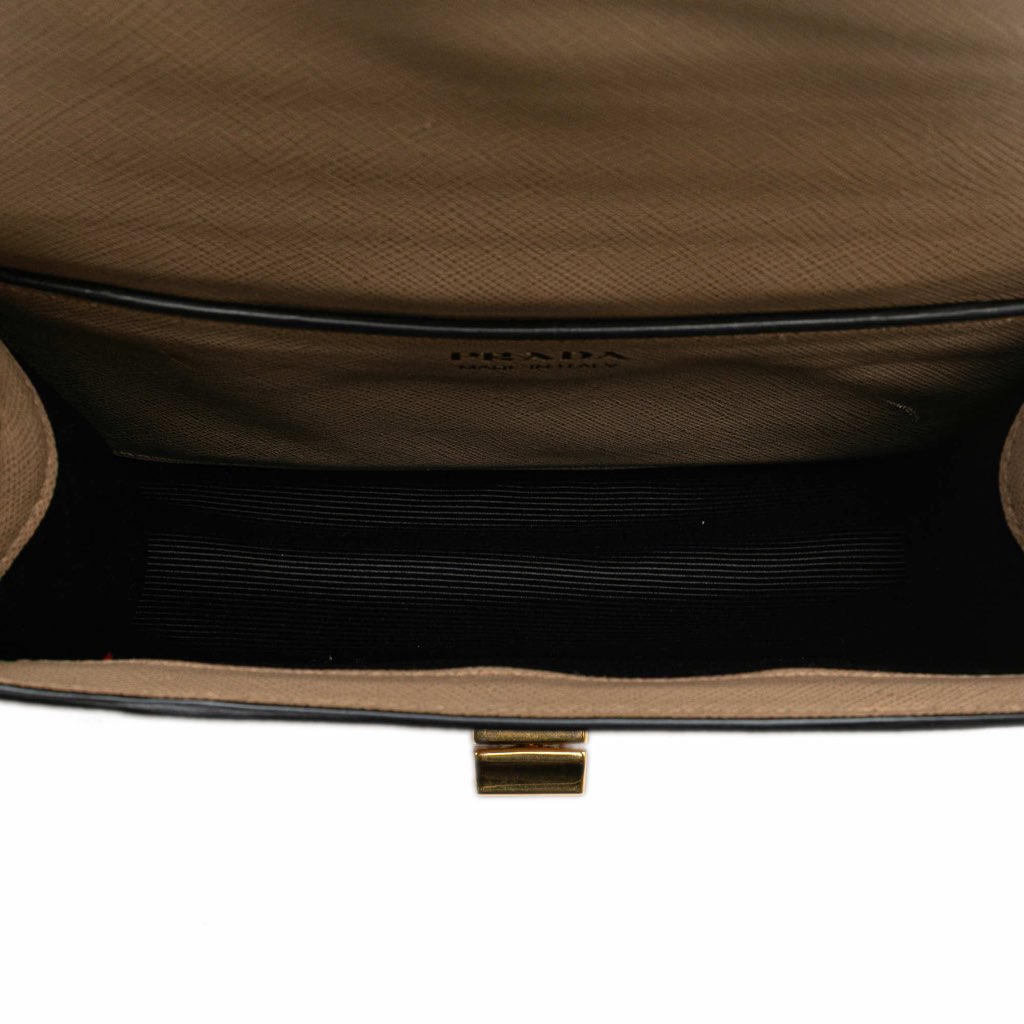 Prada Saffiano Turn Lock Crossbody - 4