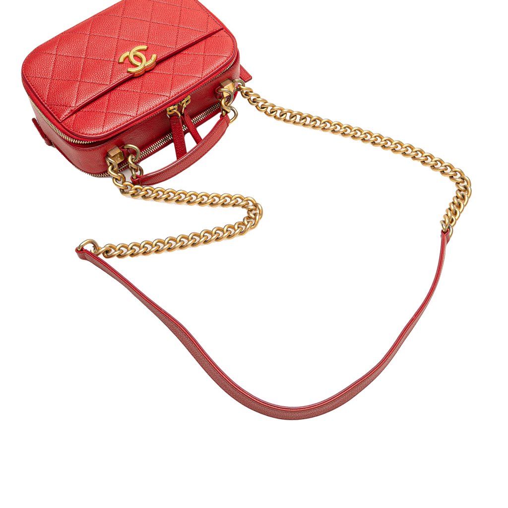 Chanel Small Quilted Caviar Top Handle Camera Bag - Image 13