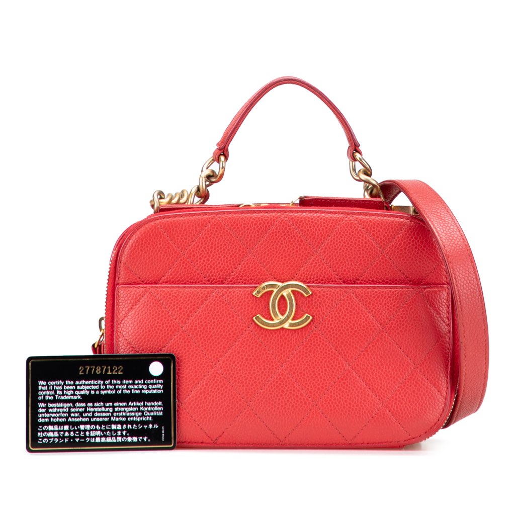 Chanel Small Quilted Caviar Top Handle Camera Bag - Image 15