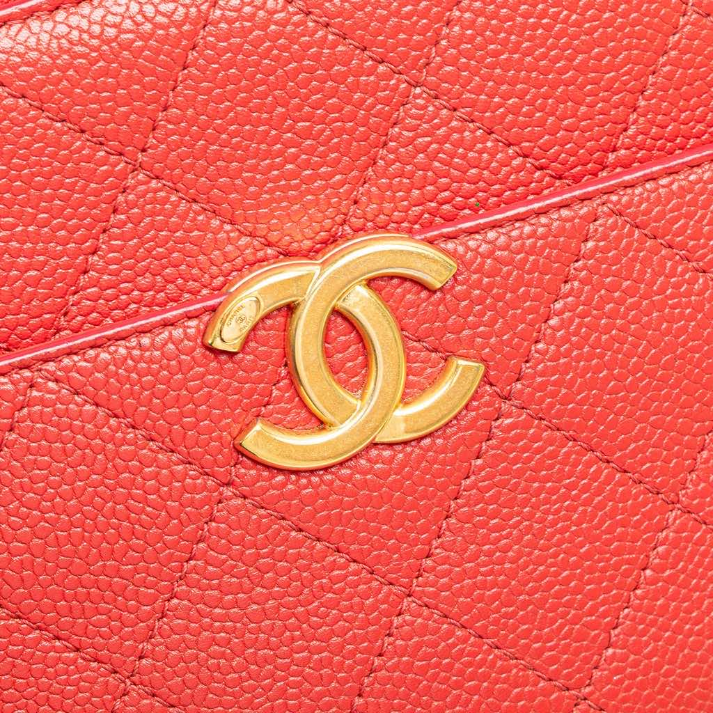 Chanel Small Quilted Caviar Top Handle Camera Bag - Image 10