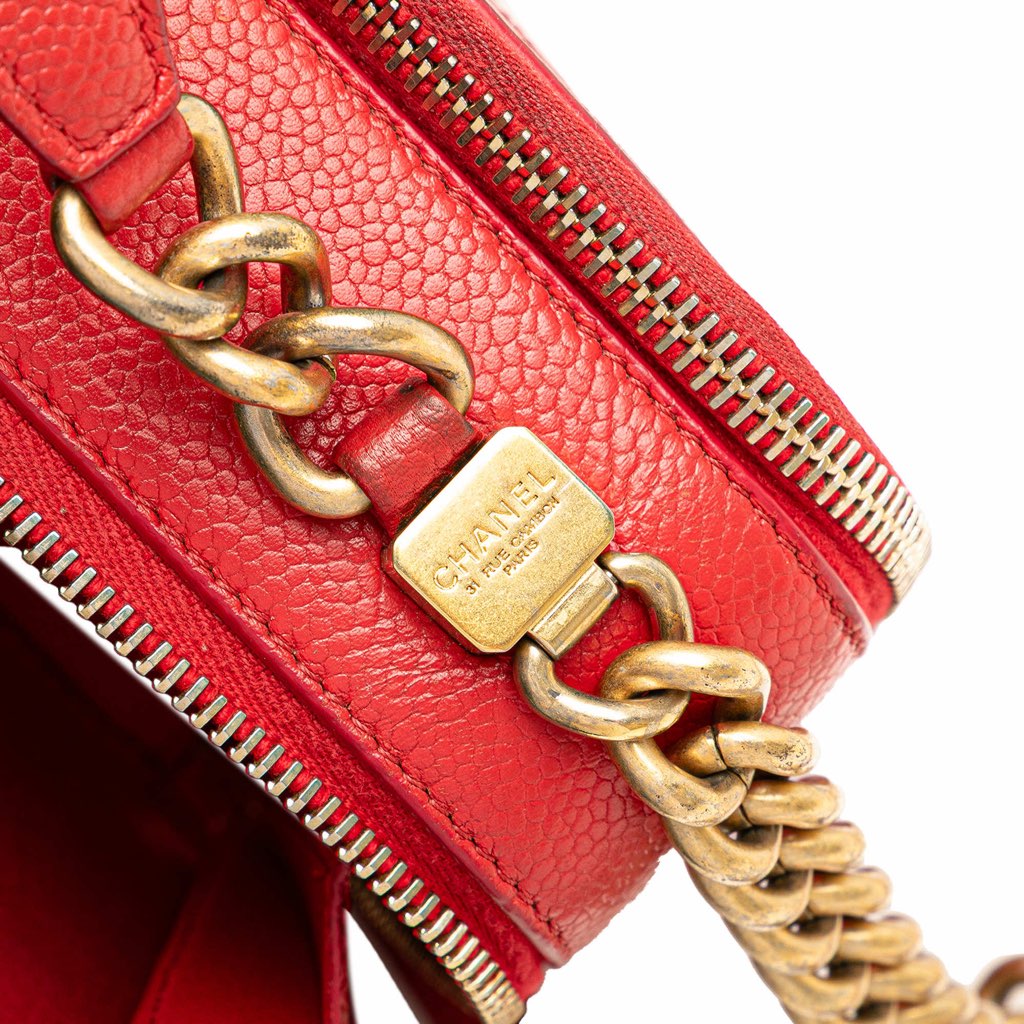 Chanel Small Quilted Caviar Top Handle Camera Bag - Image 11