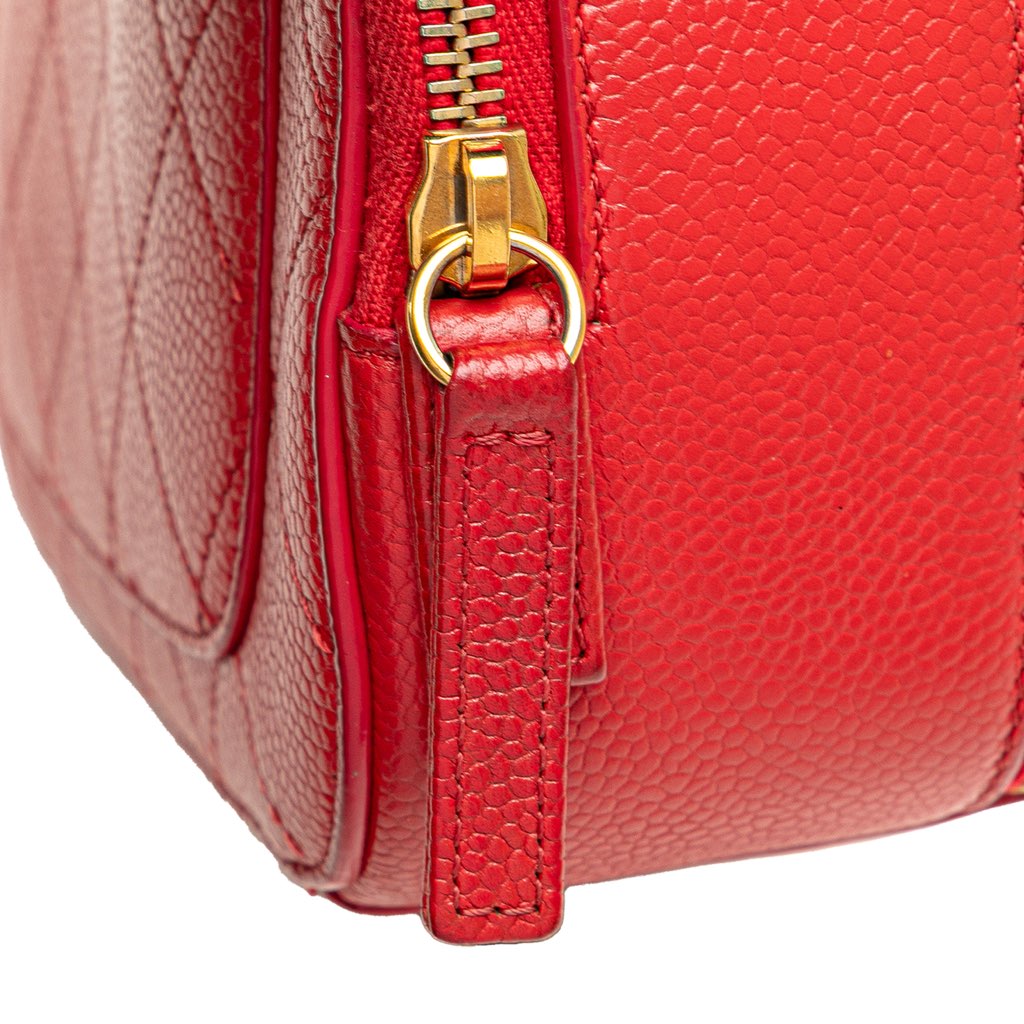 Chanel Small Quilted Caviar Top Handle Camera Bag - Image 12