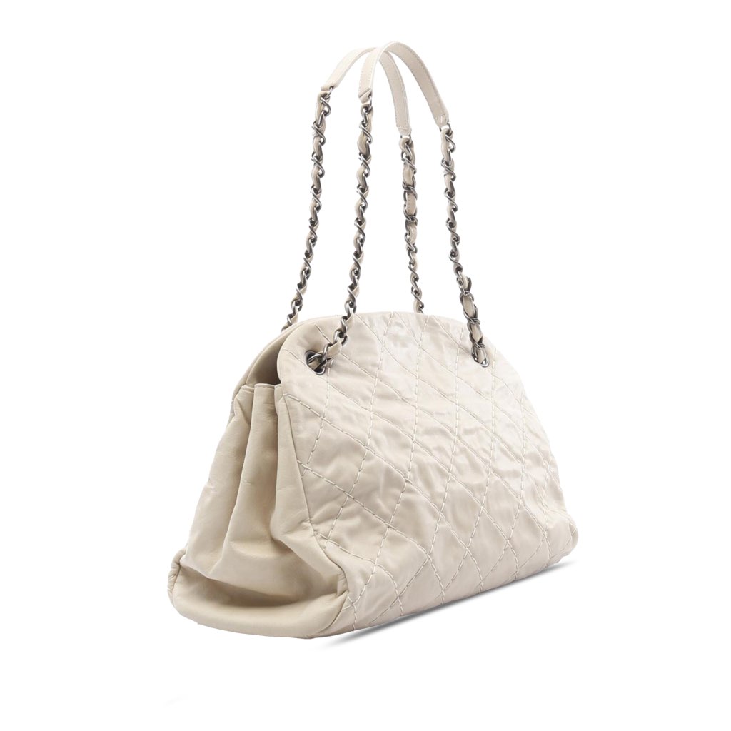 Chanel Large Aged Calfskin Just Mademoiselle Bowling Bag - 2