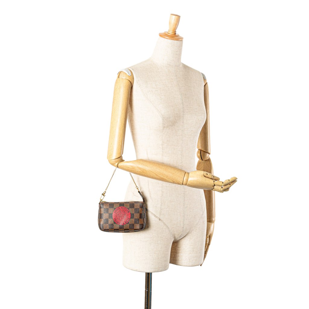 Louis Vuitton Damier Ebene Trunks and Bags Mini Pochette Accessoires - Image 12