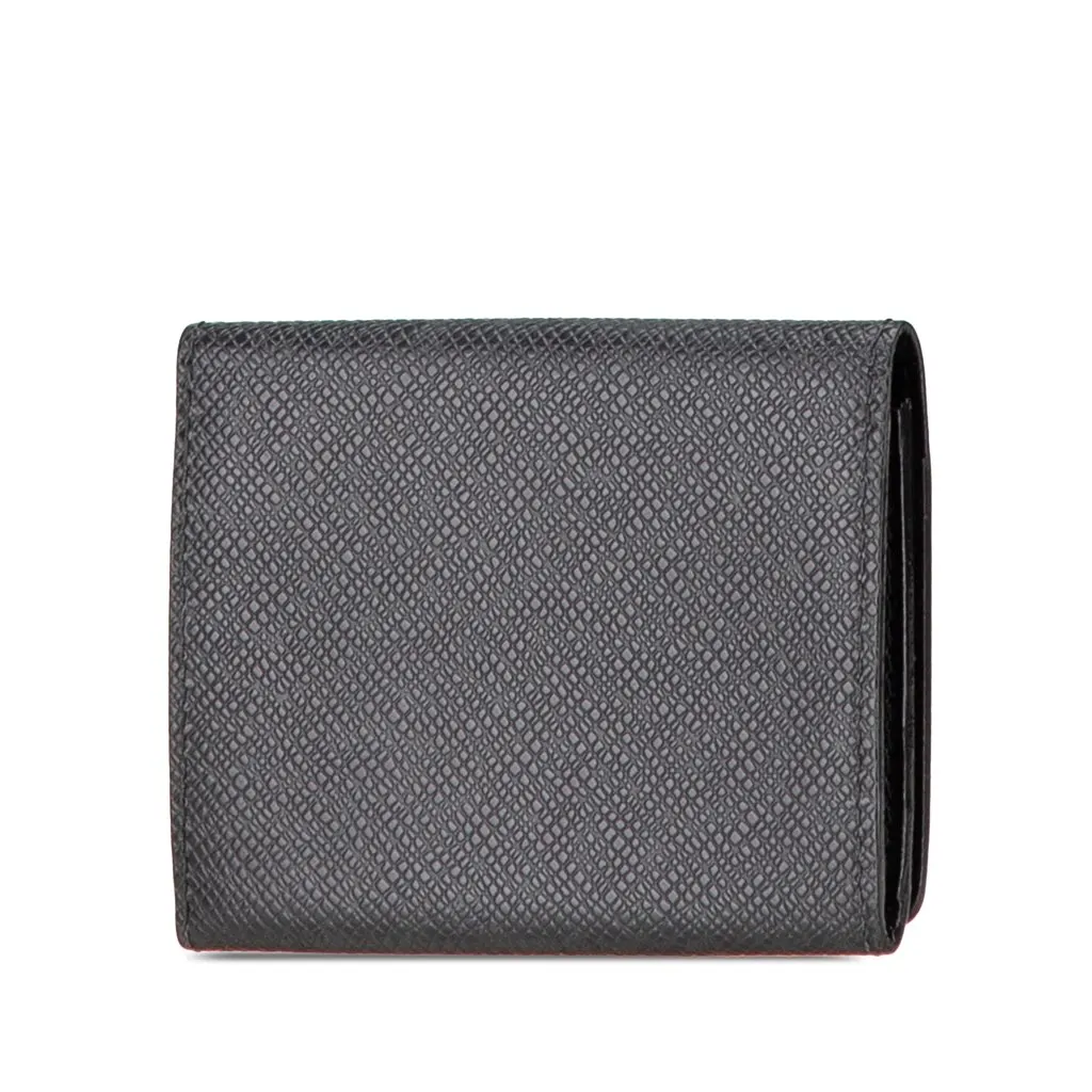 Louis Vuitton Taiga Business Card Holder Black Leather Good - Back View
