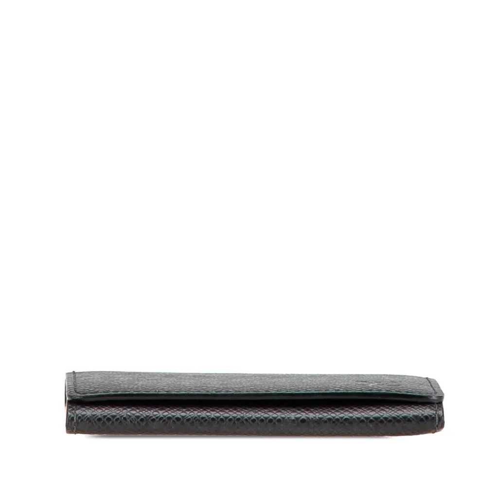 Louis Vuitton Taiga Business Card Holder Black Leather Good - Inside View