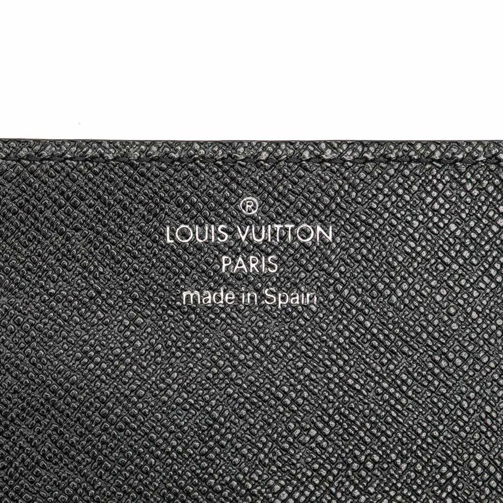 Louis Vuitton Taiga Business Card Holder Black Leather Good - Box View