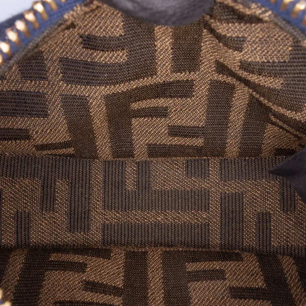 Fendi Nano Denim Fendigraphy Hobo Blue Denim Good - Model View