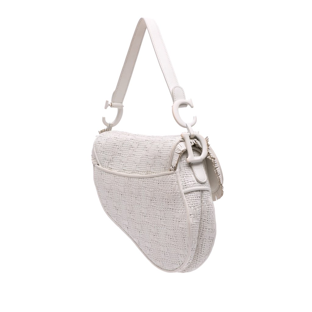 Dior Ultra Matte Woven Calfskin Saddle Bag - 2