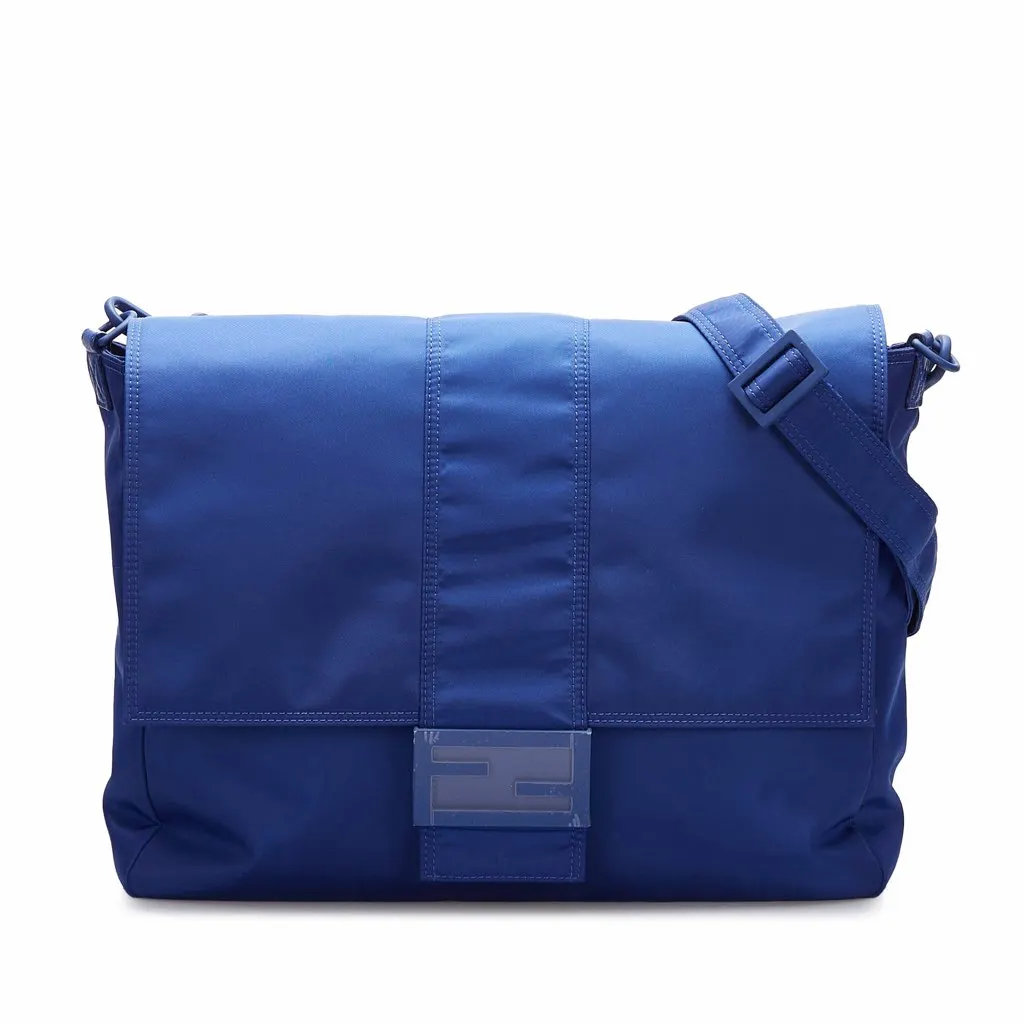 Fendi FF Lock Crossbody Blue Good - Front View