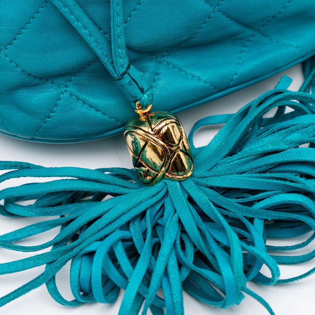 Chanel Quilted Lambskin Drawstring Tassel Bucket Bag - Image 10