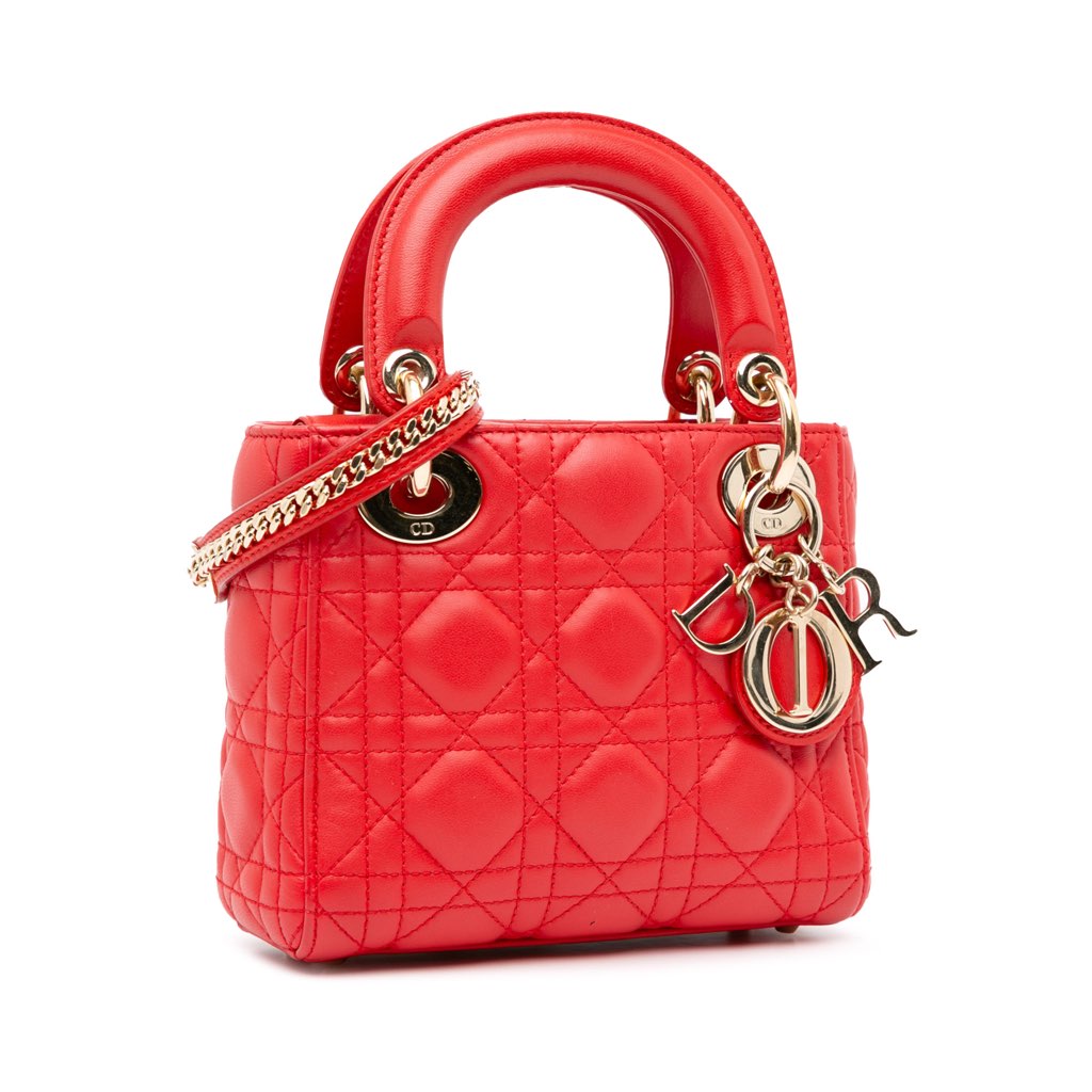 Dior Mini Lambskin Cannage Lady Dior - 2