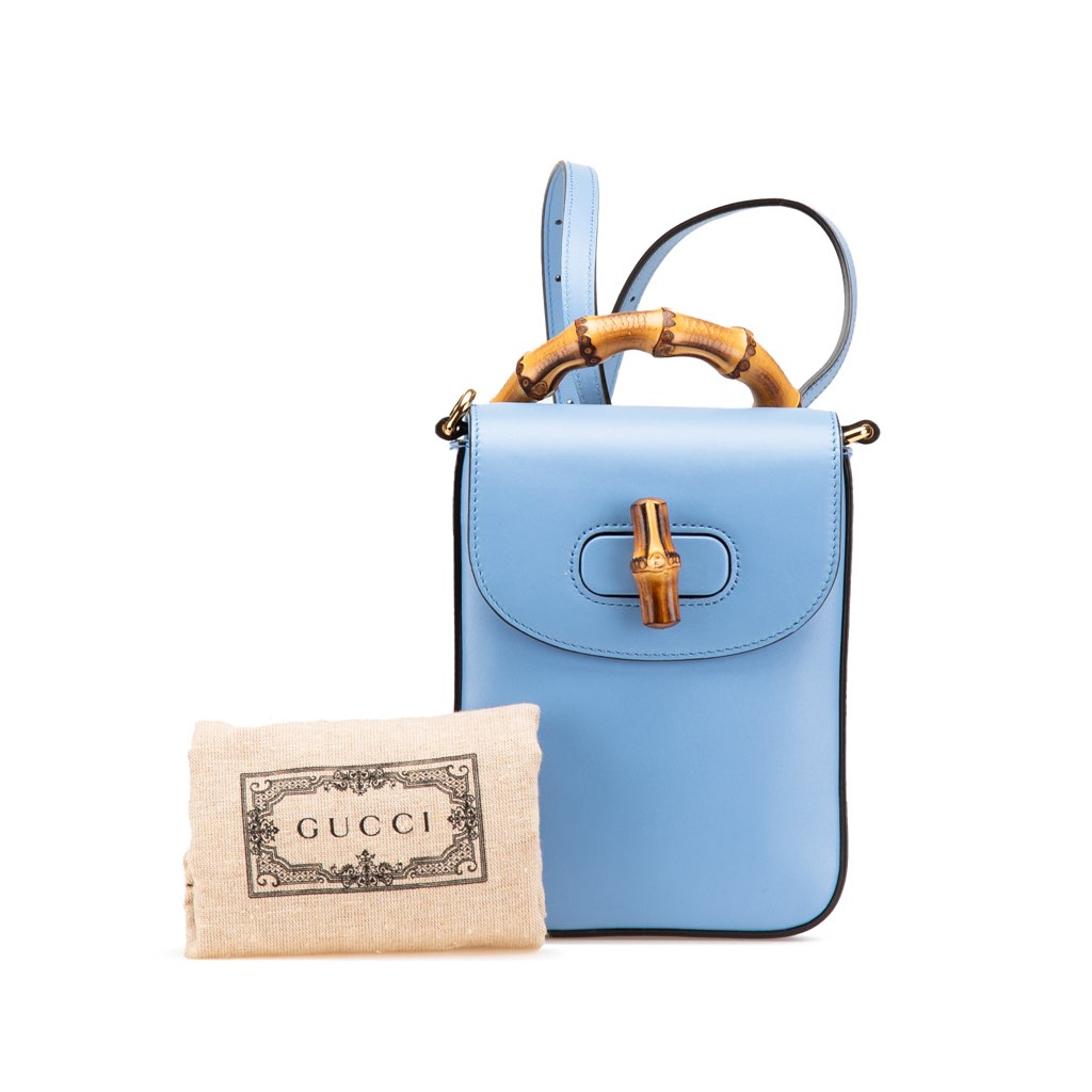 Gucci Mini Calfskin Bamboo Top Handle Bag - Image 13