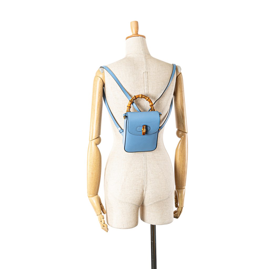 Gucci Mini Calfskin Bamboo Top Handle Bag - Image 12