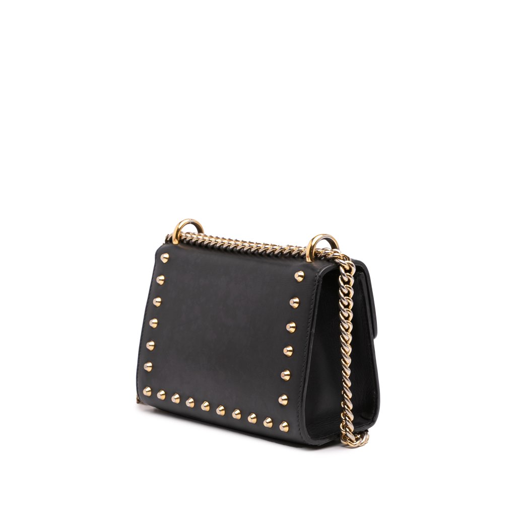 Gucci Small Pearl Studded Leather Padlock Crossbody - 2