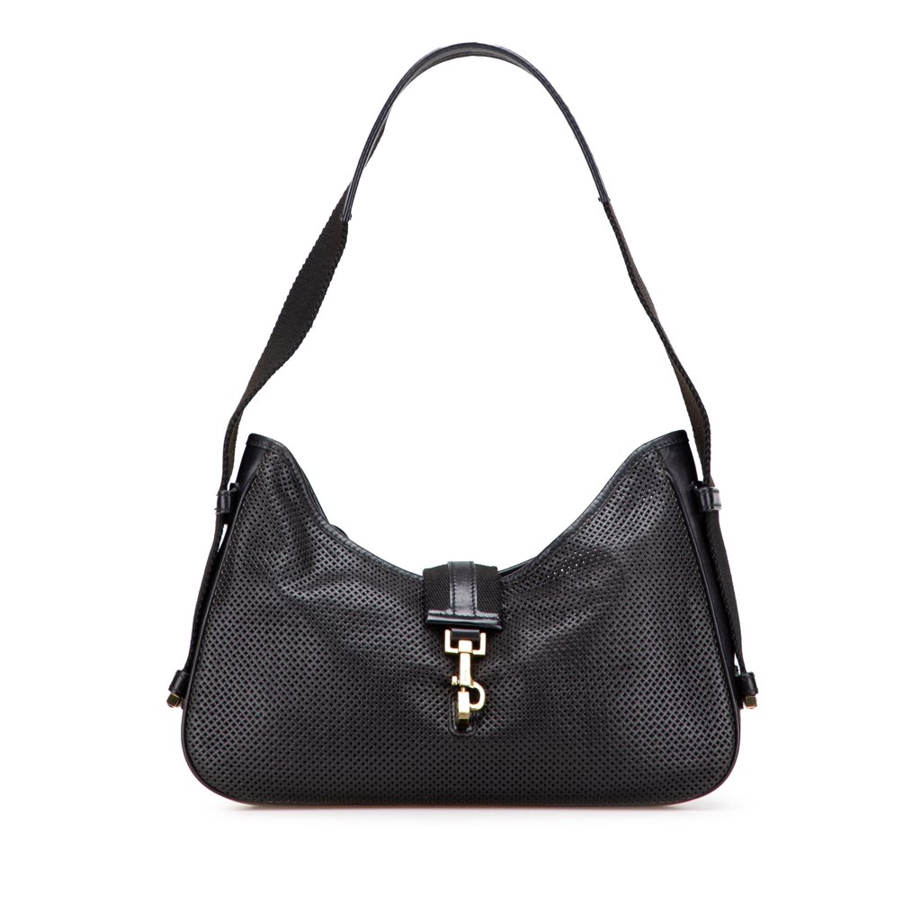 Gucci Perforated Calfskin Jackie Shoulder Bag