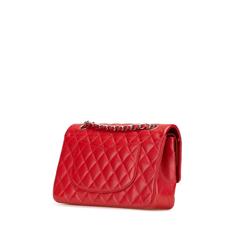 Chanel Medium Classic Caviar Double Flap - Back view