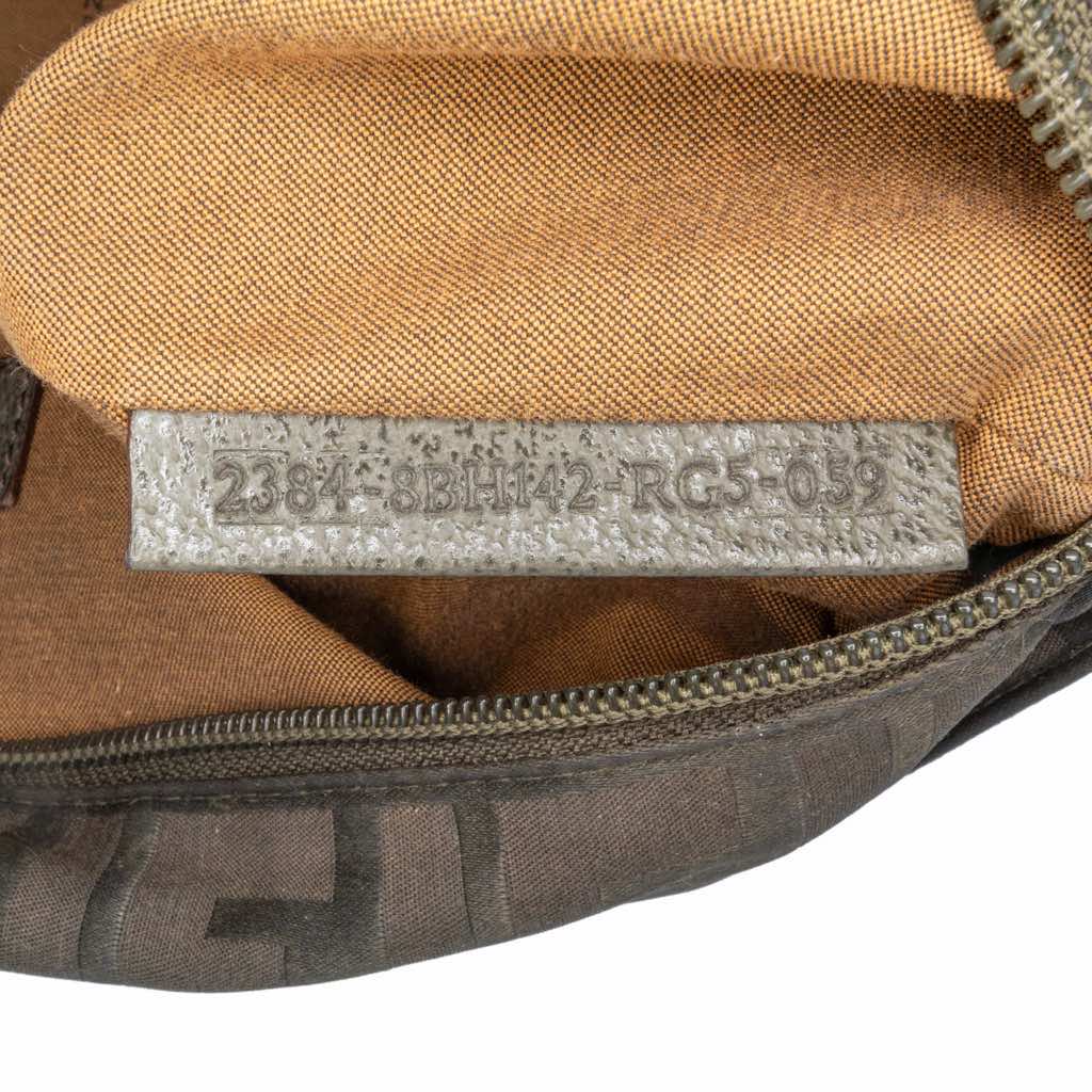 Fendi Zucca Nylon Zip Code Handbag - Detail 1