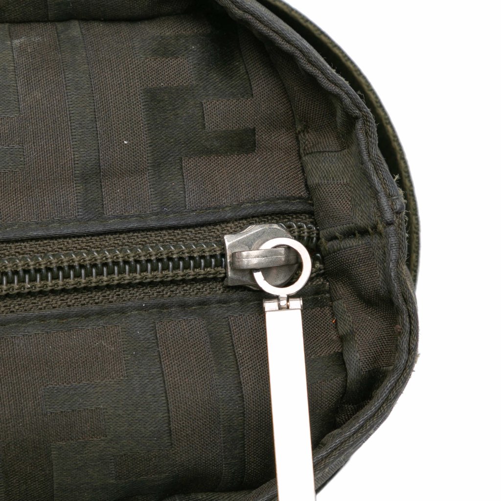 Fendi Zucca Nylon Zip Code Handbag - Detail 2