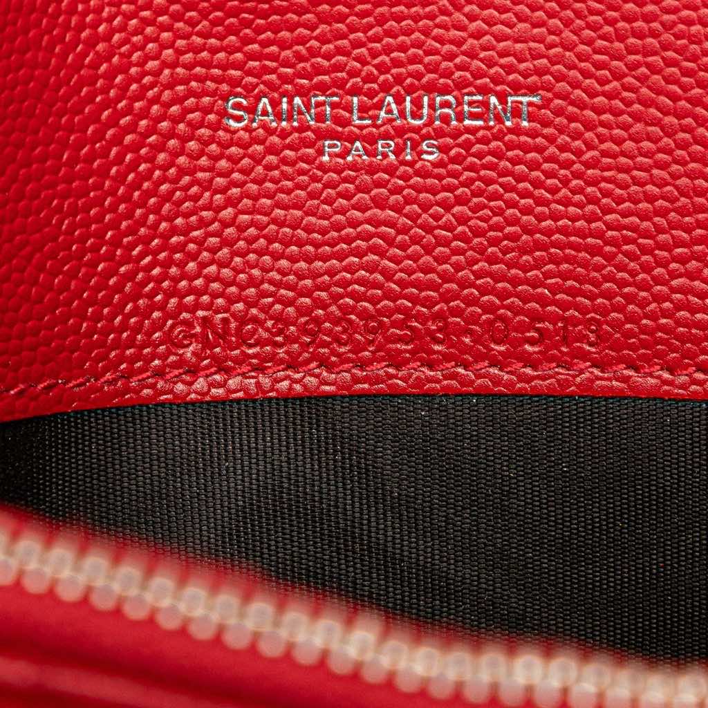 Saint Laurent Grain De Poudre Cassandre Chain Wallet - Side view