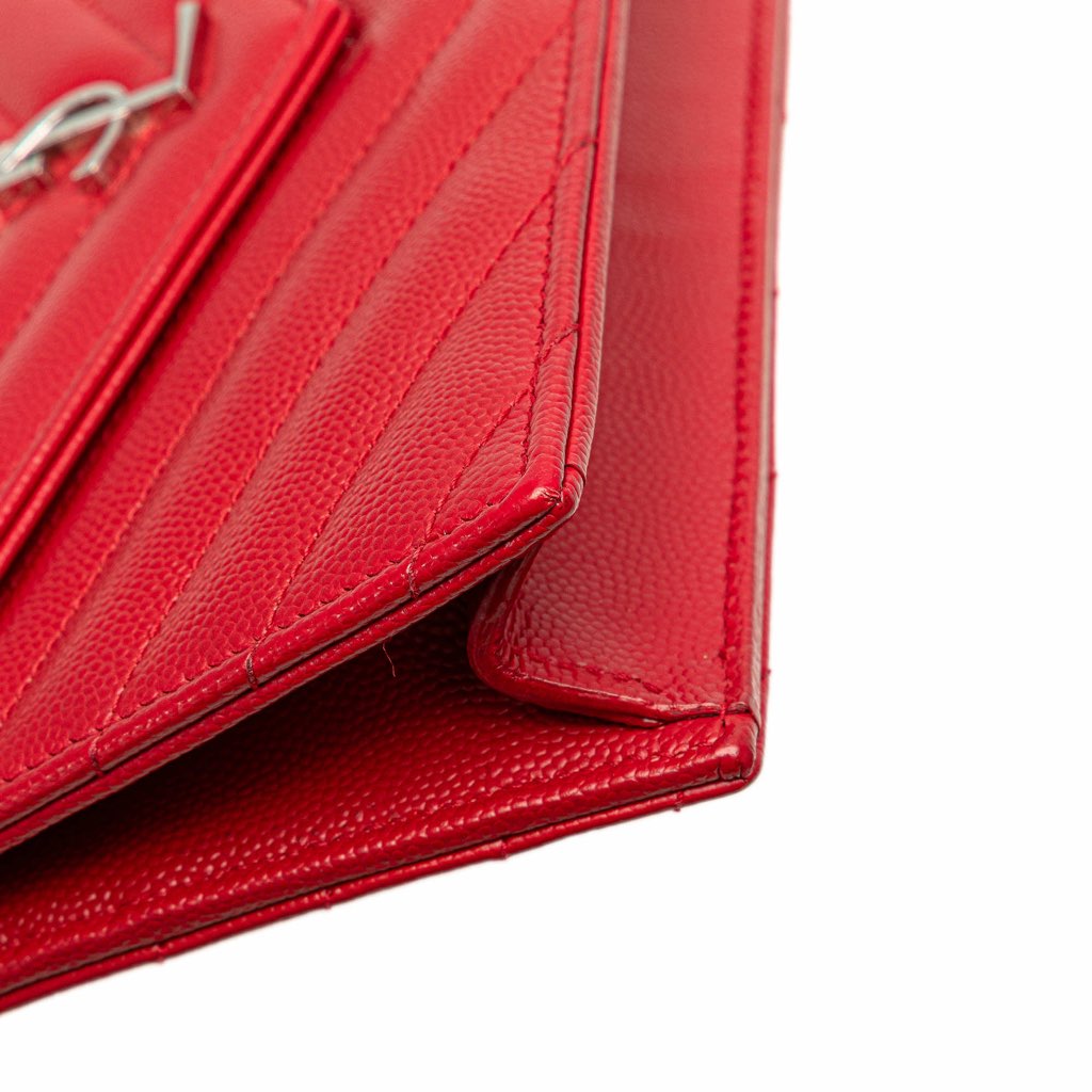 Saint Laurent Grain De Poudre Cassandre Chain Wallet - Image 10