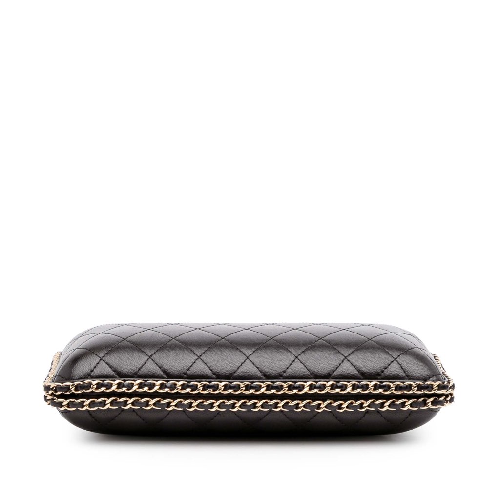 Chanel Quilted Lambskin Chain Around Clutch - Image 6