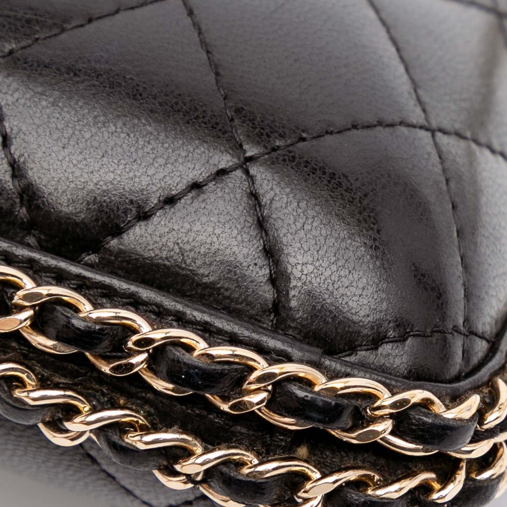 Chanel Quilted Lambskin Chain Around Clutch - Image 11