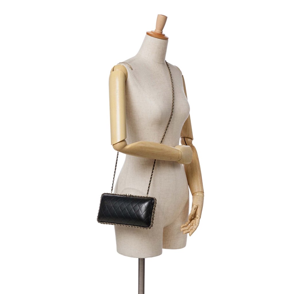 Chanel Quilted Lambskin Chain Around Clutch - Image 12