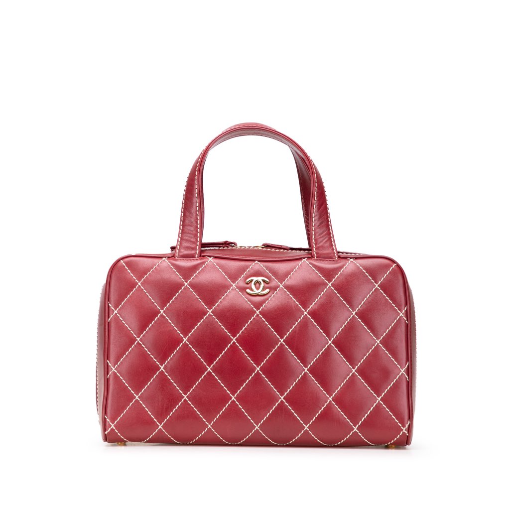 Chanel CC Lambskin Wild Stitch Handbag