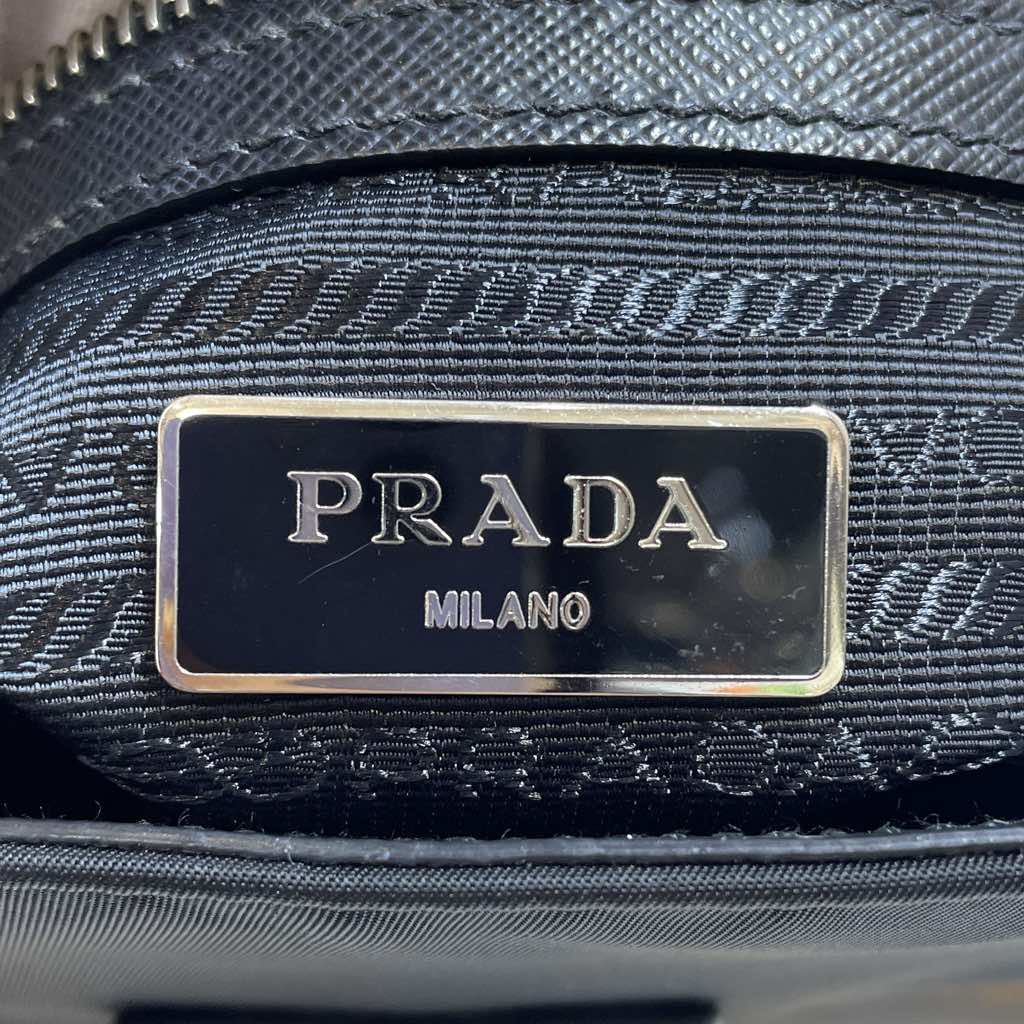 Prada Tartan Saffiano Trimmed Tessuto Satchel - 5
