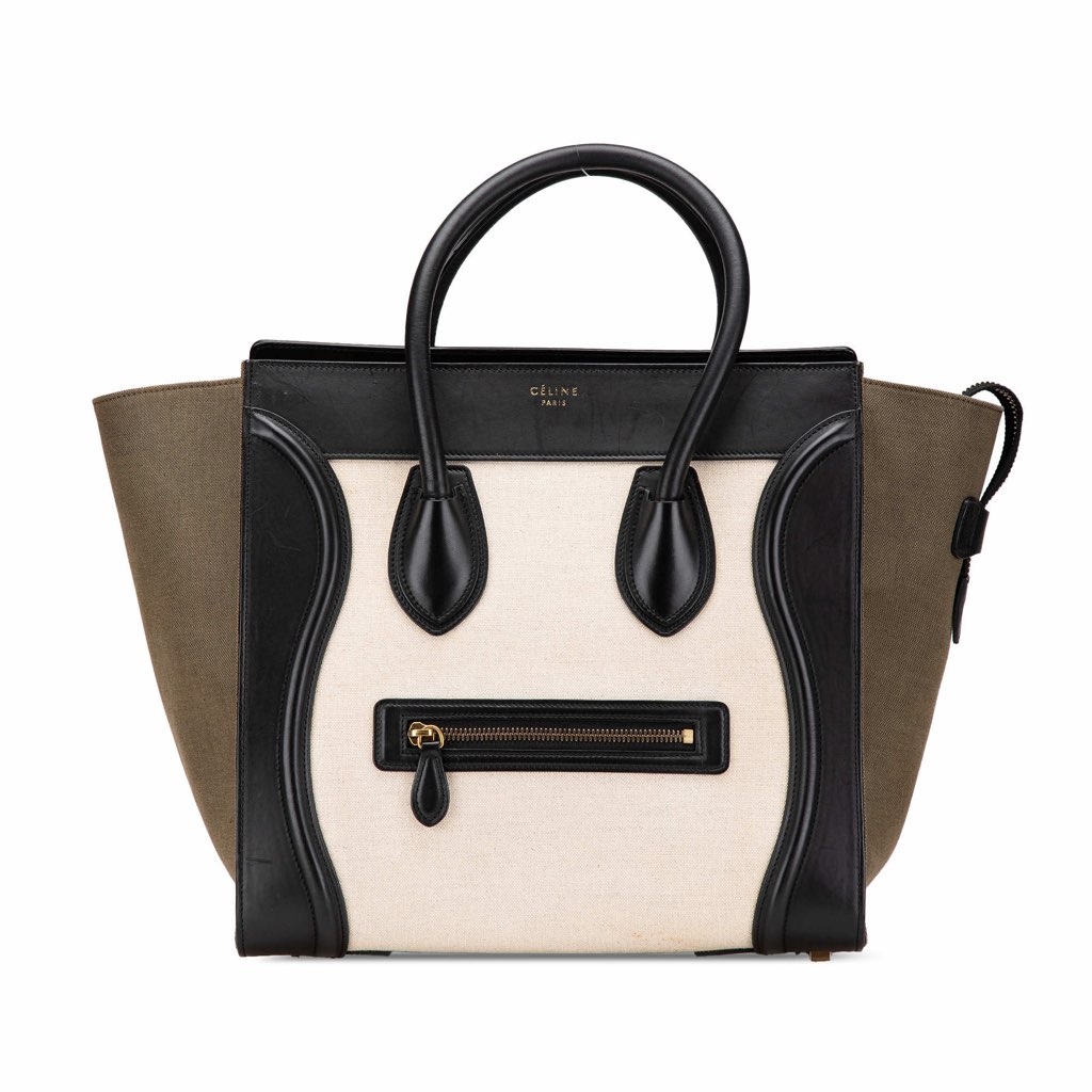 Celine Mini Canvas Tricolor Luggage Tote