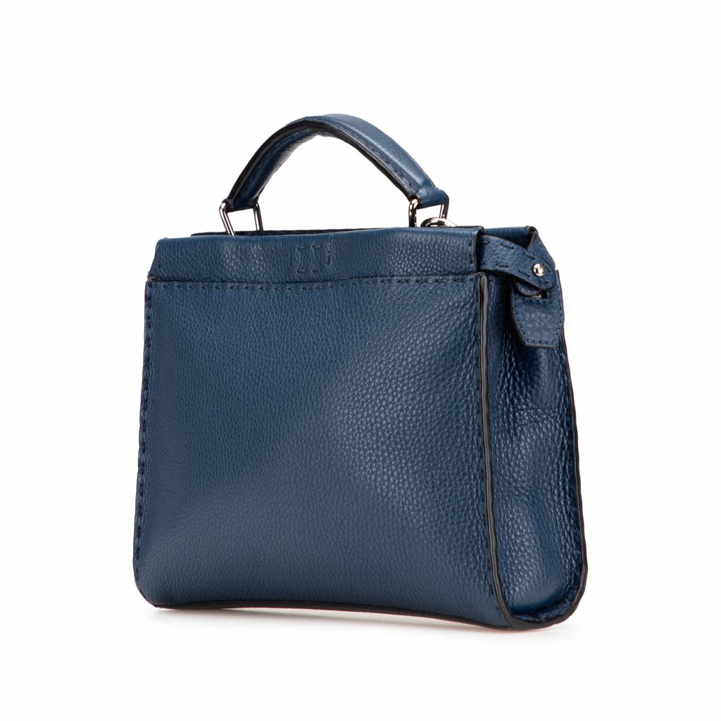 Fendi Mini Calfskin Romano Selleria Peekaboo Iconic Fit Satchel - Back view