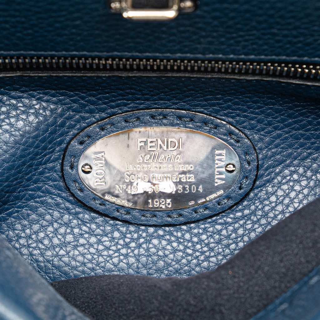 Fendi Mini Calfskin Romano Selleria Peekaboo Iconic Fit Satchel - Detail 1