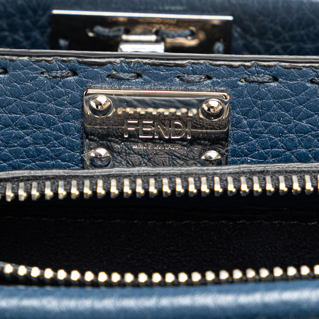 Fendi Mini Calfskin Romano Selleria Peekaboo Iconic Fit Satchel - Image 10