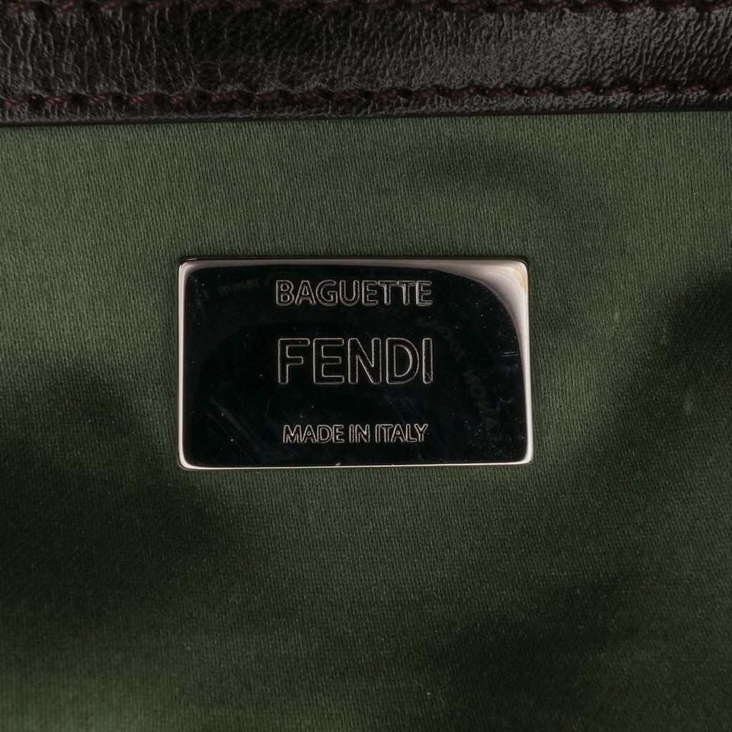 Fendi Cashmere Baguette Satchel - 5