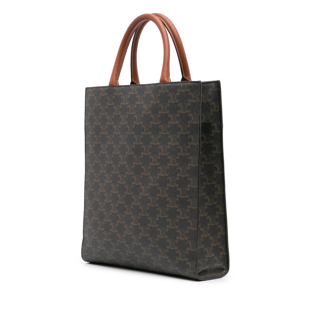 Celine Small Triomphe Coated Canvas Vertical Cabas Tote - 2