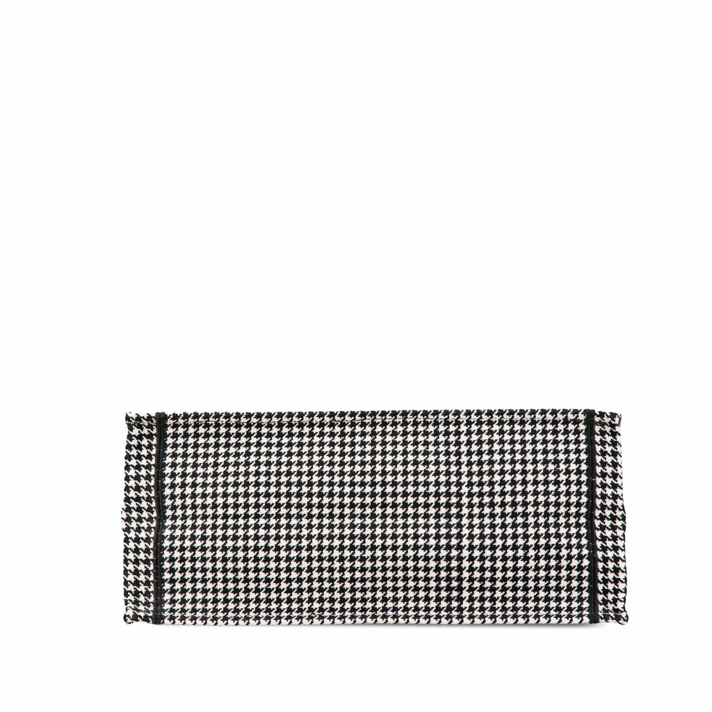 Dior Large Canvas Houndstooth Embroidered Book Tote - 3