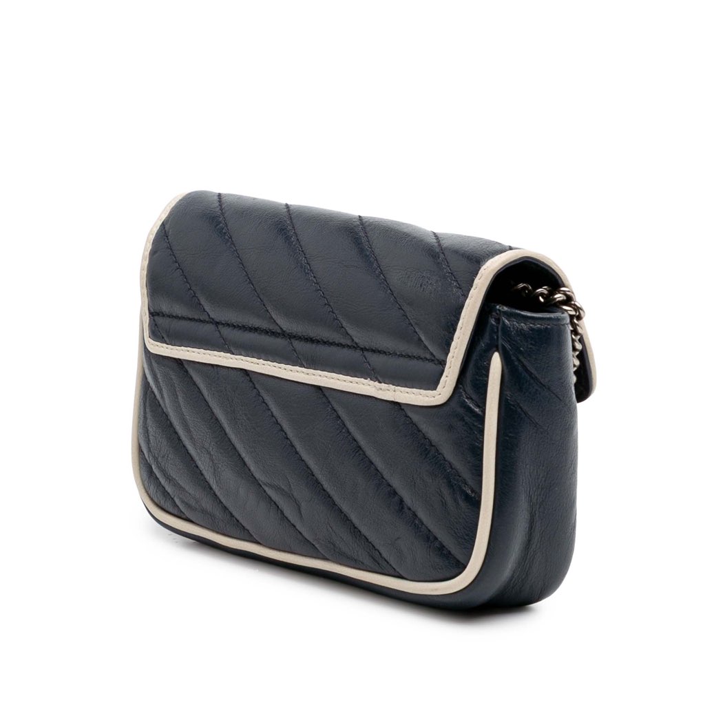 Gucci Super Mini GG Marmont Matelasse Leather Torchon Flap Crossbody - 2