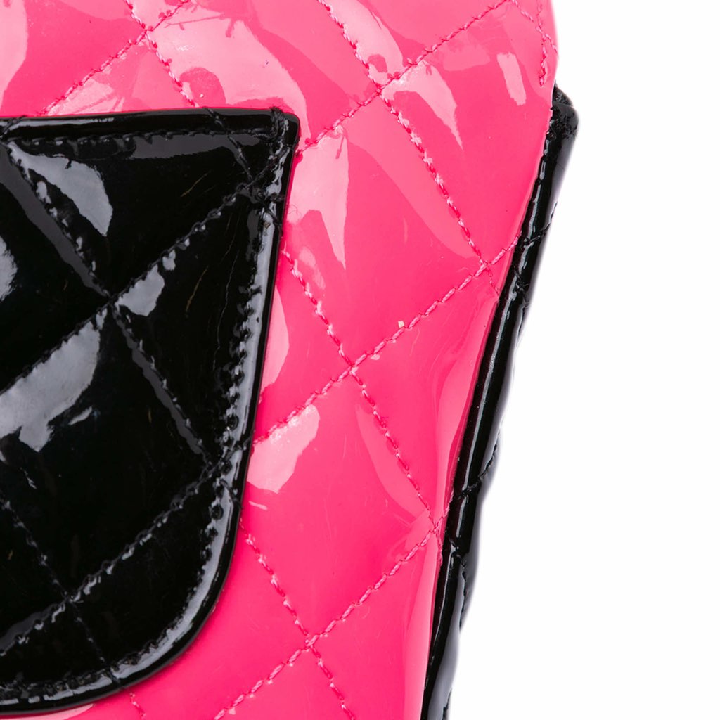 Chanel Mini Rectangular Classic Bicolor Patent Single Flap - Image 13