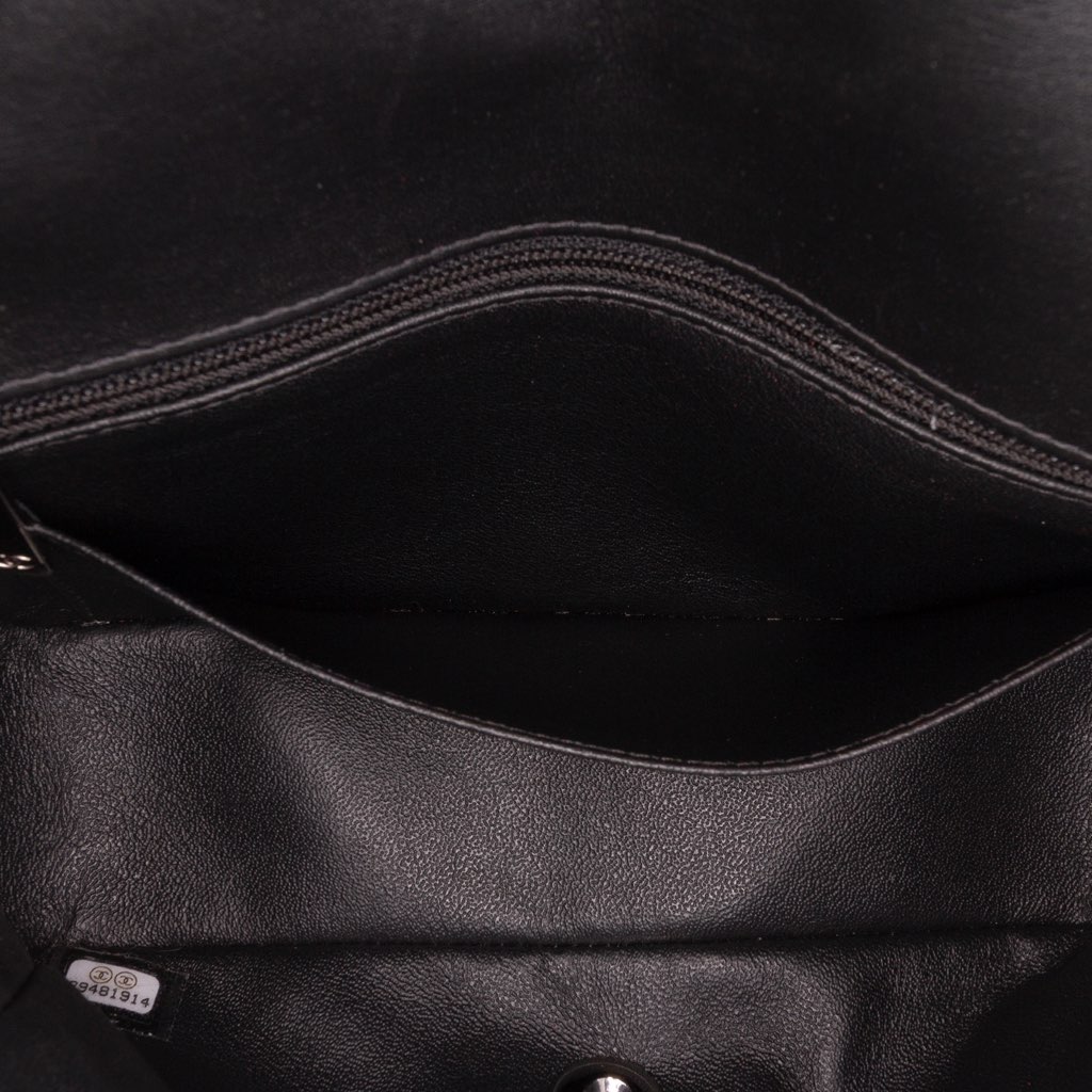 Chanel Mini Rectangular Classic Bicolor Patent Single Flap - Side view