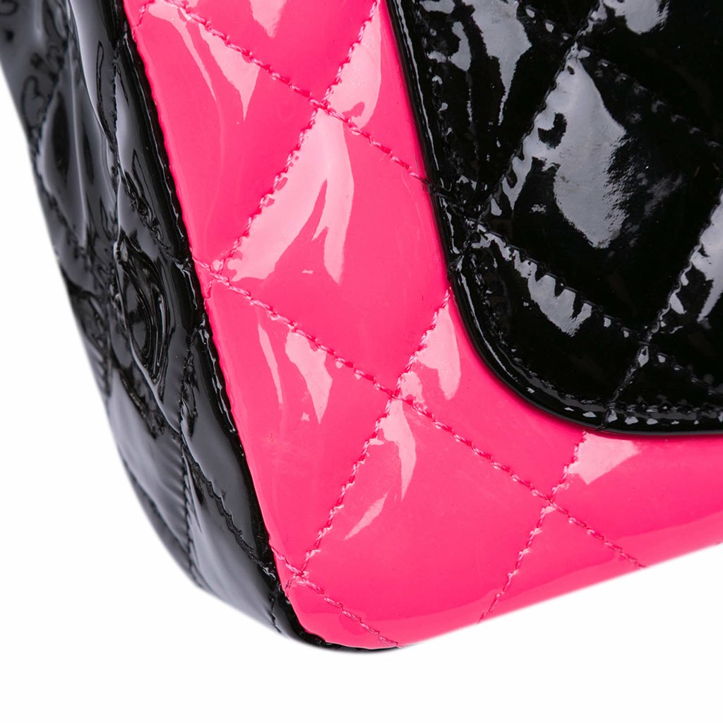 Chanel Mini Rectangular Classic Bicolor Patent Single Flap - Image 12