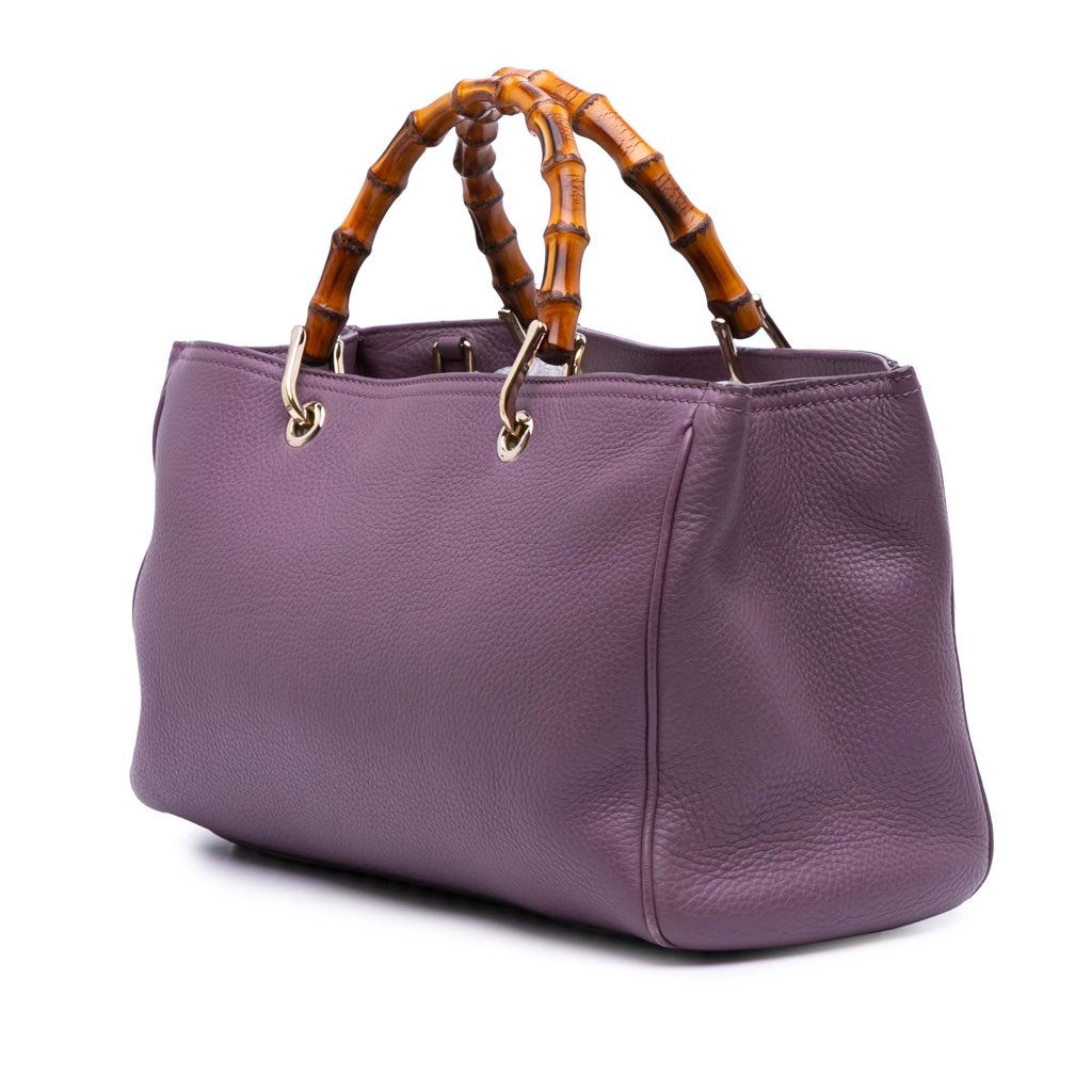 Gucci Medium Calfskin Bamboo Shopper Satchel - 2