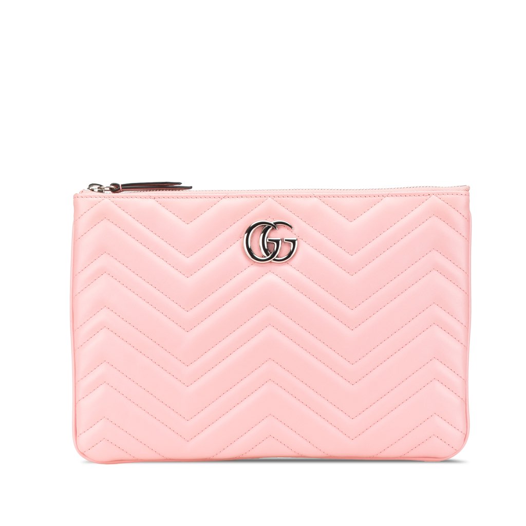 Gucci GG Marmont Matelasse Leather Clutch