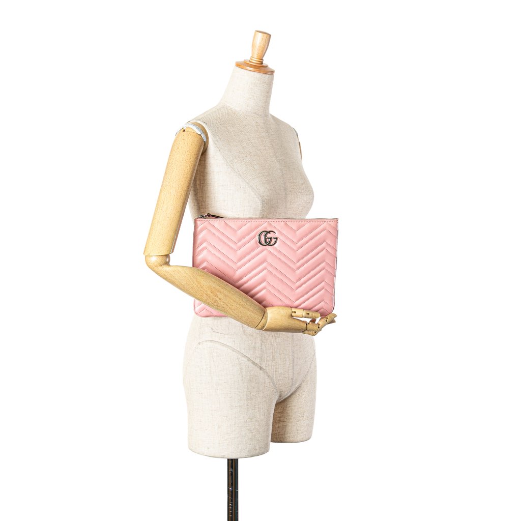 Gucci GG Marmont Matelasse Leather Clutch - Image 15
