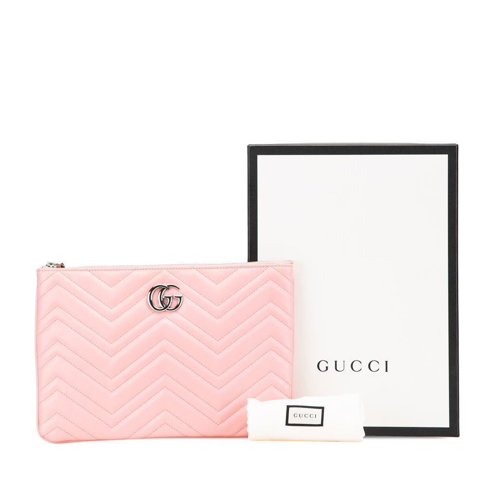 Gucci GG Marmont Matelasse Leather Clutch - Image 16
