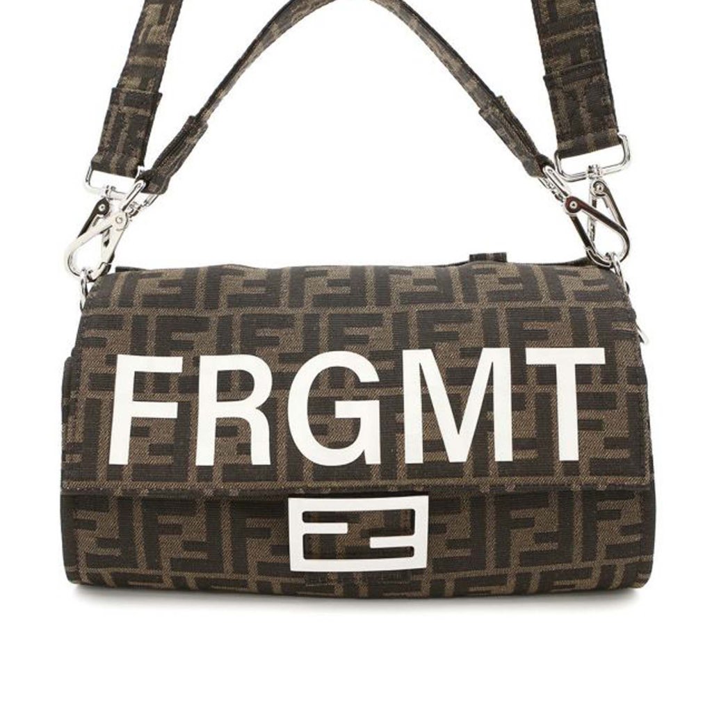 Fendi FRGMT Zucca Embroidered Canvas Foldable Baguette Satchel - 3