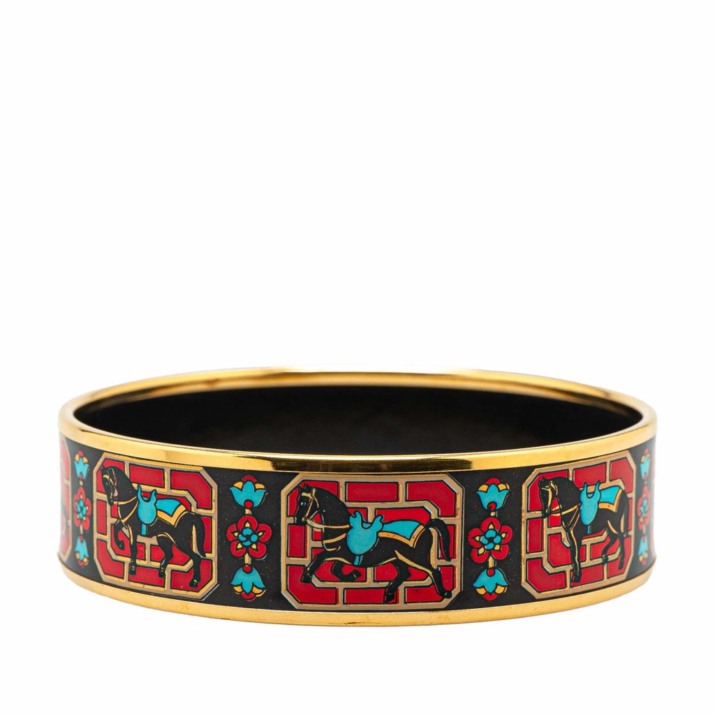 Hermès Wide Horse Enamel Bangle 65 - 3