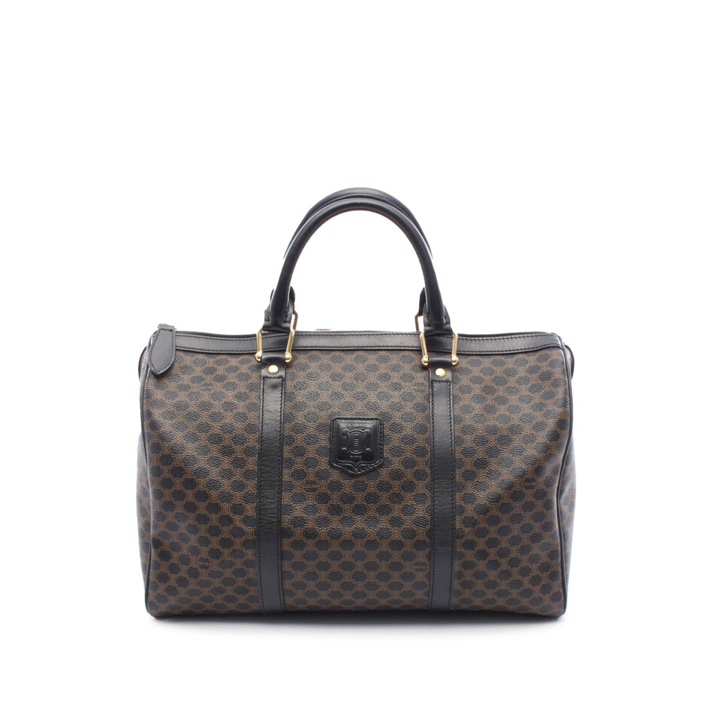 Celine Macadam Coated Canvas Boston Bag