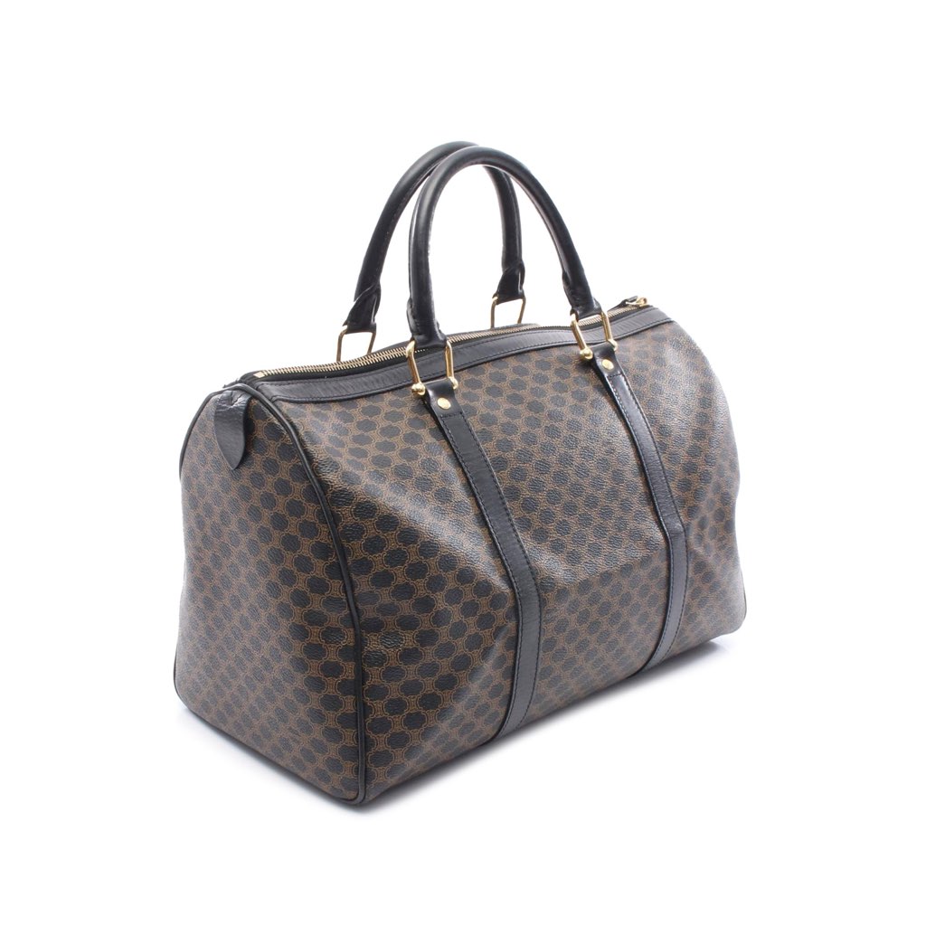 Celine Macadam Coated Canvas Boston Bag - 2